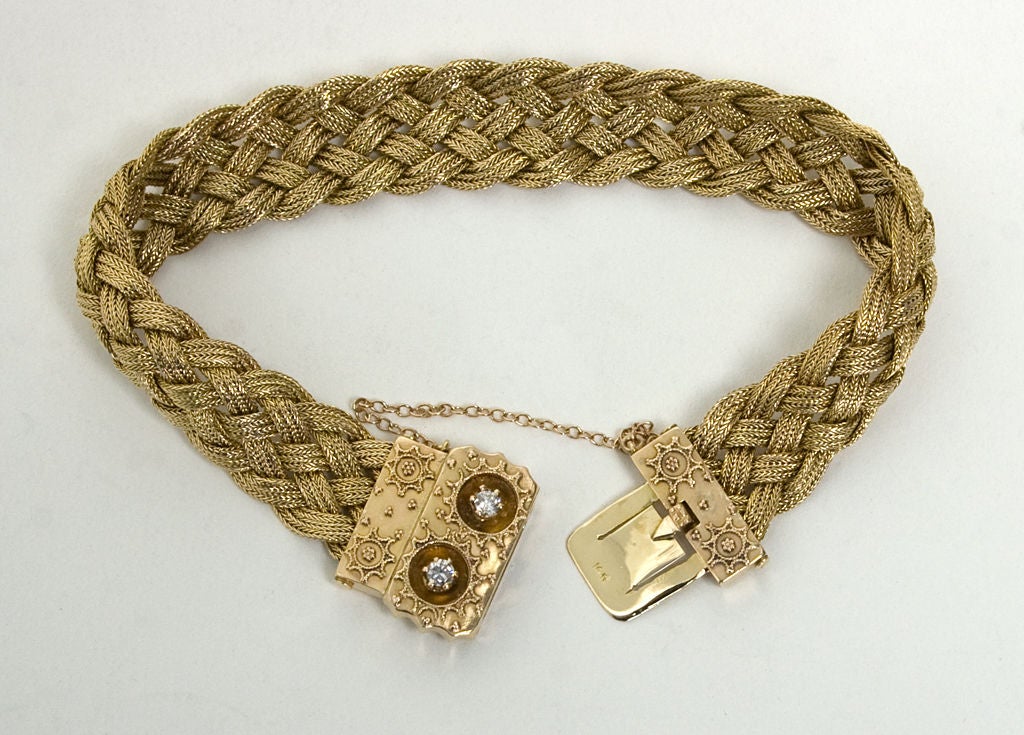 Victorian Gold Bracelet with Diamonds