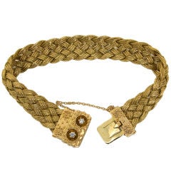 Victorian Gold Bracelet with Diamonds