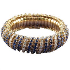 VAN CLEEF & ARPELS Sapphire Diamond Gold Bracelet
