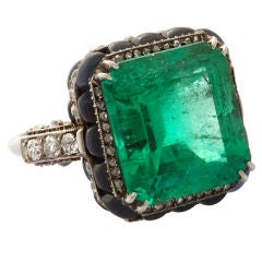 BOUCHERON Art Deco Emerald Ring