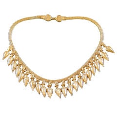 CARLO CASTELLANI Gold Etruscan Revival Necklace