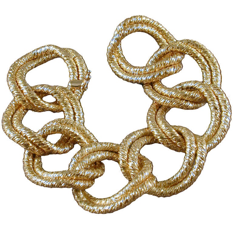 CARTIER PARIS Gold Rope Link Bracelet