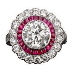 Art Deco Diamond & Ruby Ring