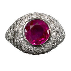 Antique Edwardian Burma Ruby Ring