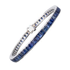 Art Deco Graduated Sapphire Bracelet