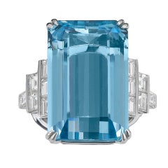 Aquamarine & Diamond Ring from Sophia D.