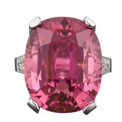 Pink Tourmaline & Diamond Ring