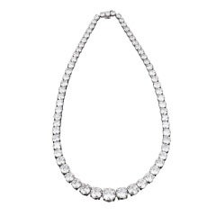 Diamond Riviere Necklace, 63.86 total carats