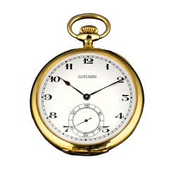 Orologio da tasca Ulysse Nardin in oro giallo a faccia aperta