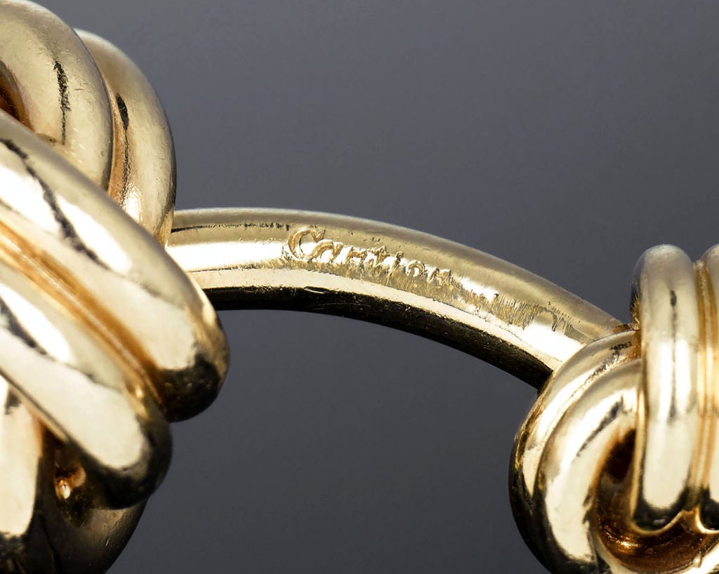 Contemporary Cartier Gold Knot Cufflinks