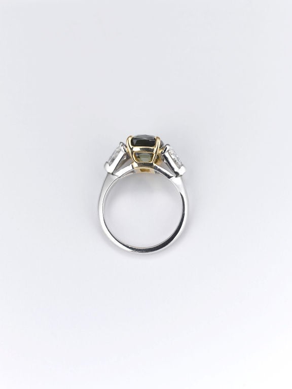 Natürlicher Alexandrit Diamant Gold Platin Ring 4::14 Karat (Zeitgenössisch)