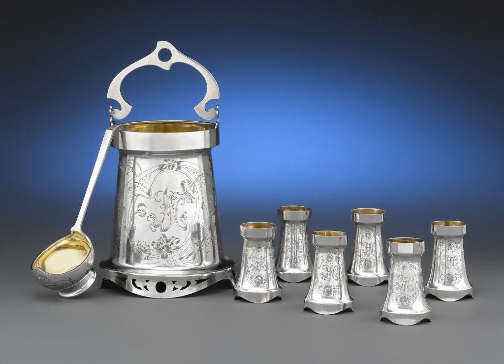 Russian Silver Punch Service