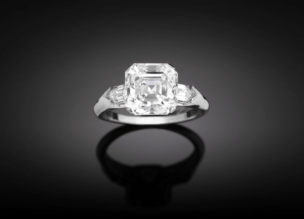 Spectacular size and rarity characterize this 5.06-carat Golconda diamond by the legendary Harry Winston. Known as the 