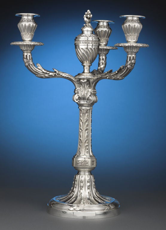 Superb French Silver Candelabra by Risler & Carré In Excellent Condition In New Orleans, LA