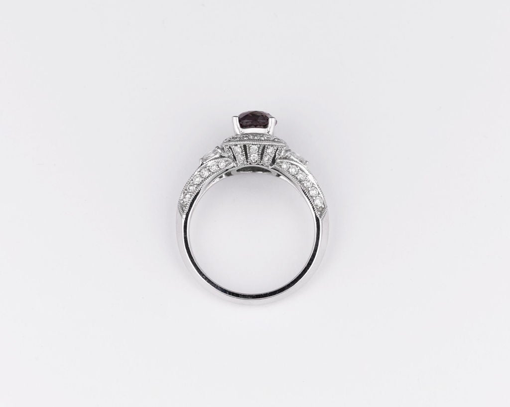 Women's Natural Alexandrite & Diamond Ring