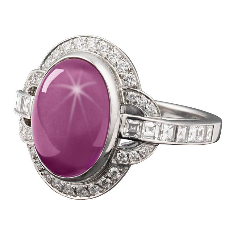 Tiffany & Co. Star Ruby & Diamond Ring