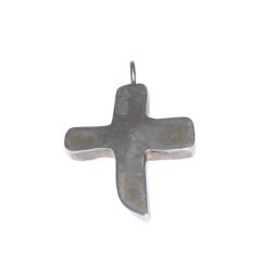 1987 Gregg Wolf for Stephen Sprouse Silver Cross Pendant