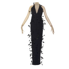 Stephen Sprouse Feather Gown