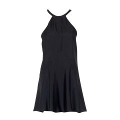 Vintage Stephen Sprouse Black Silk Mini Dress
