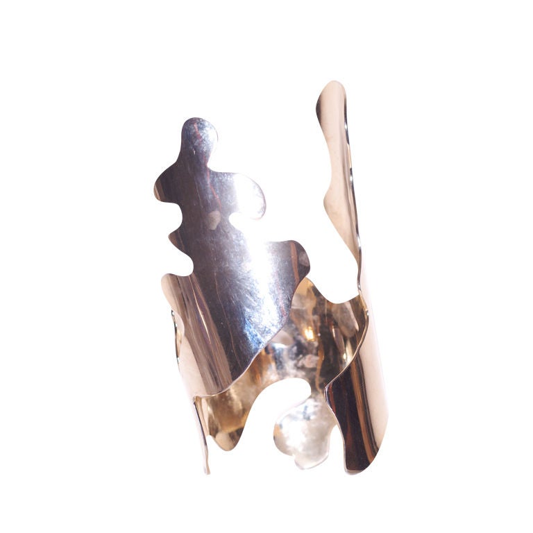Stephen Sprouse Sterling Silver Graffiti Cuff For Sale