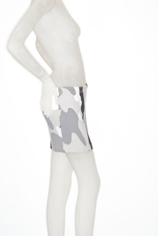 Stephen Sprouse Warhol Camoflage Mini Skirt For Sale 1