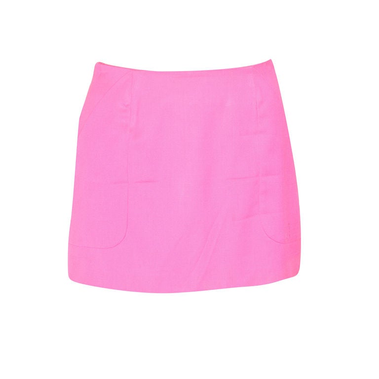 Stephen Sprouse Pink Mini Skirt For Sale