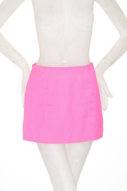 Stephen Sprouse Pink Mini Skirt For Sale 1