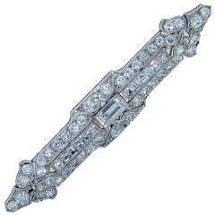 Elegant Art Deco Diamond Bar Pin Antique Elegant Art Deco Diamond Bar Pin