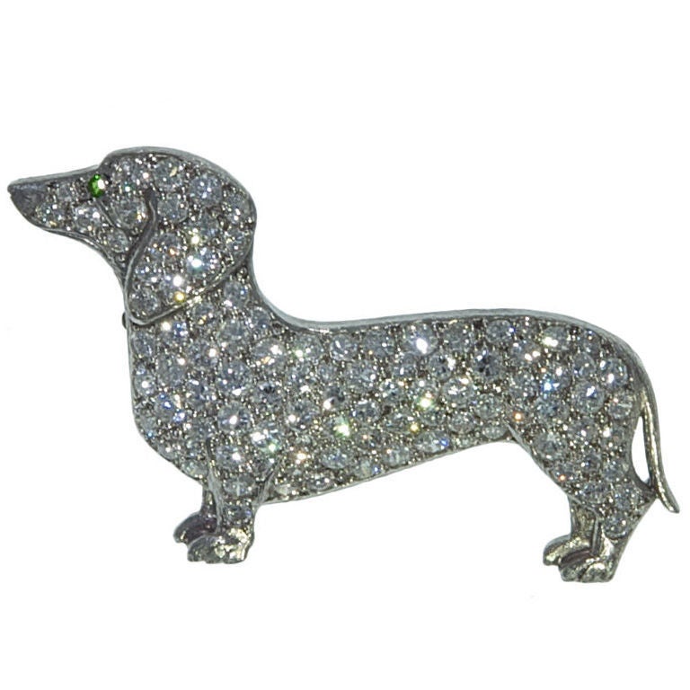 1930
s  Diamond "Dachshund" Brooch
