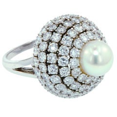 Pearl  
Diamond Cocktail  Ring