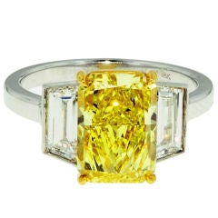 Vivid Yellow Diamond Ring