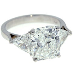Brilliant 5.02ct Fancy Cut Diamond Ring