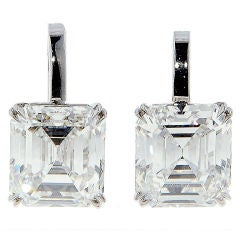 6ct Square Cut Diamond Earrings