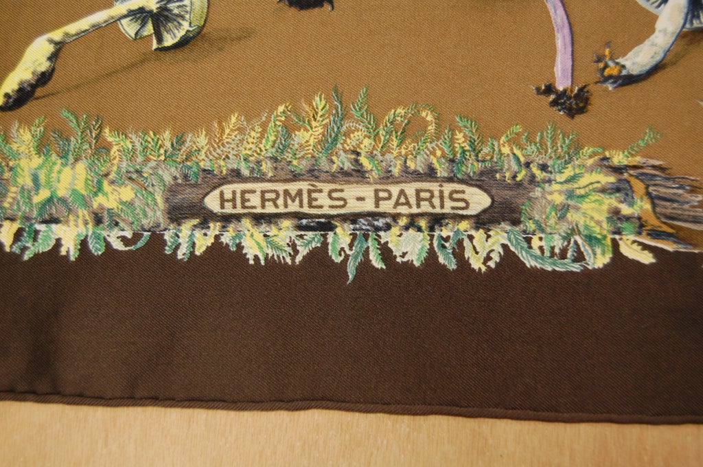 hermes champignons scarf