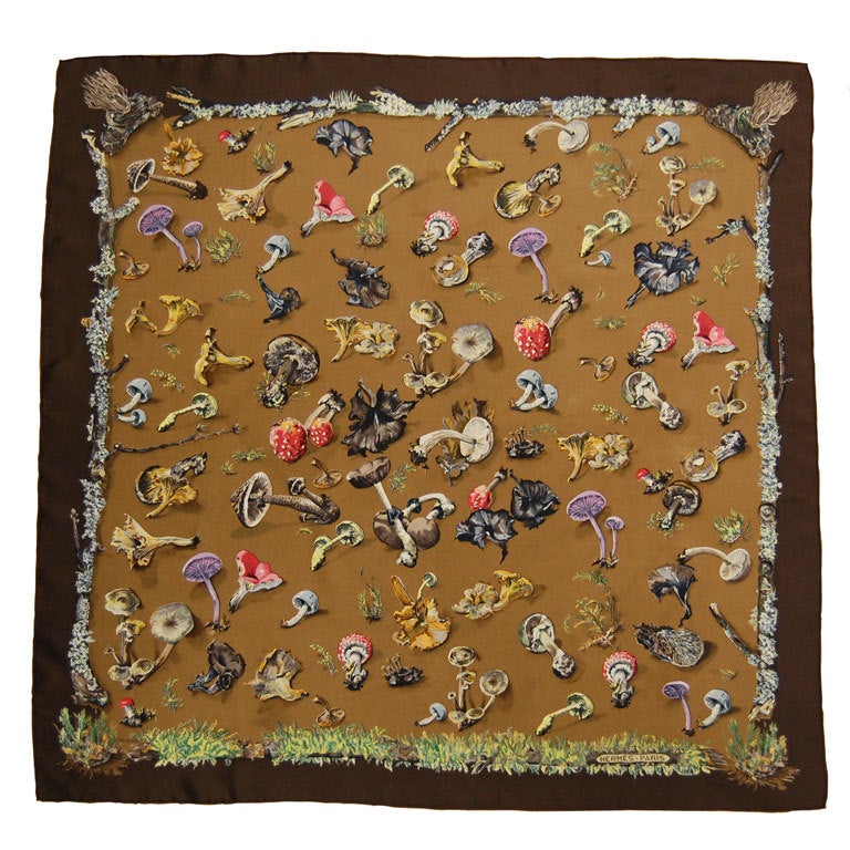 Hermes 1959 Champignons Scarf