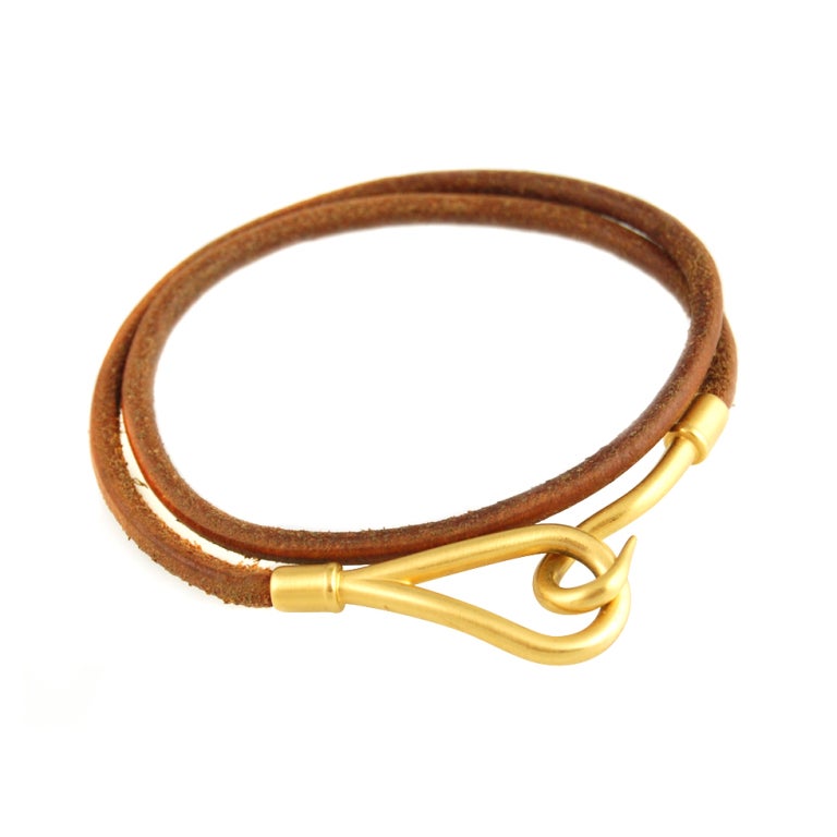 Hermes Jumbo Hook Leather Bracelet or Necklace For Sale