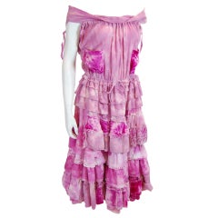 Comme des Garçons Tao Hand-Dyed Ruffle Dress/Cape