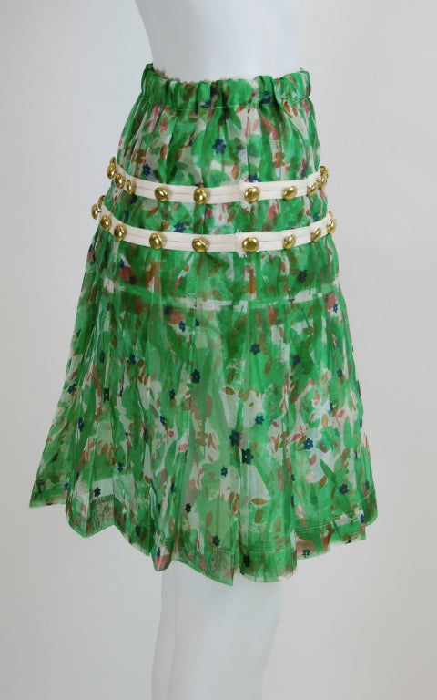 Women's Comme des Garçons Tao Printed Pleated Skirt For Sale
