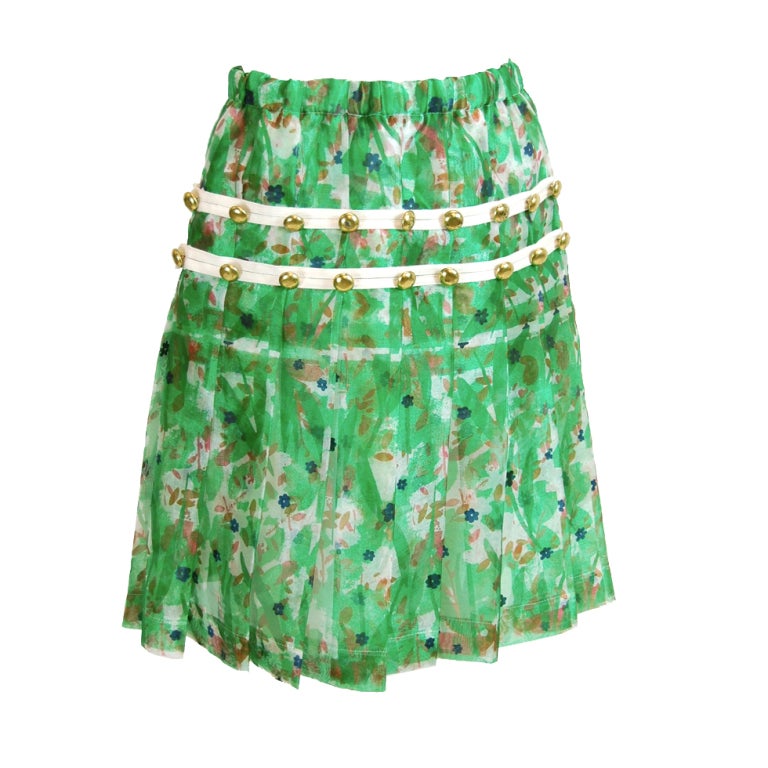 Comme des Garçons Tao Printed Pleated Skirt For Sale