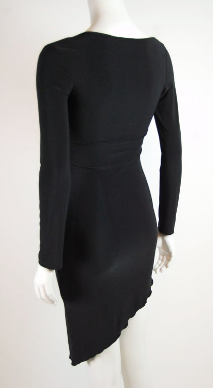 1990s Gianni Versace Couture Sexy Bodycon Ruffle Dress For Sale 1