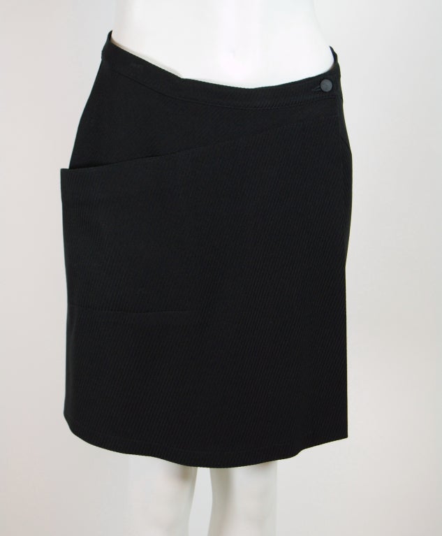 1990s Azzedine Alaïa Diagonal Ribbed Skirt Suit For Sale 4