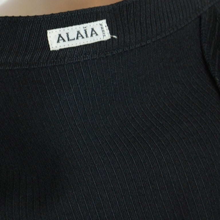 1990s Azzedine Alaïa Diagonal Ribbed Skirt Suit For Sale 5