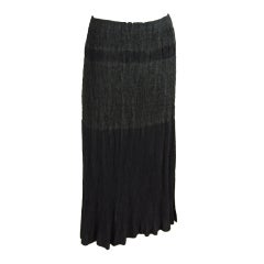 Issey Miyake Fête Charcoal Grey Pleated Skirt