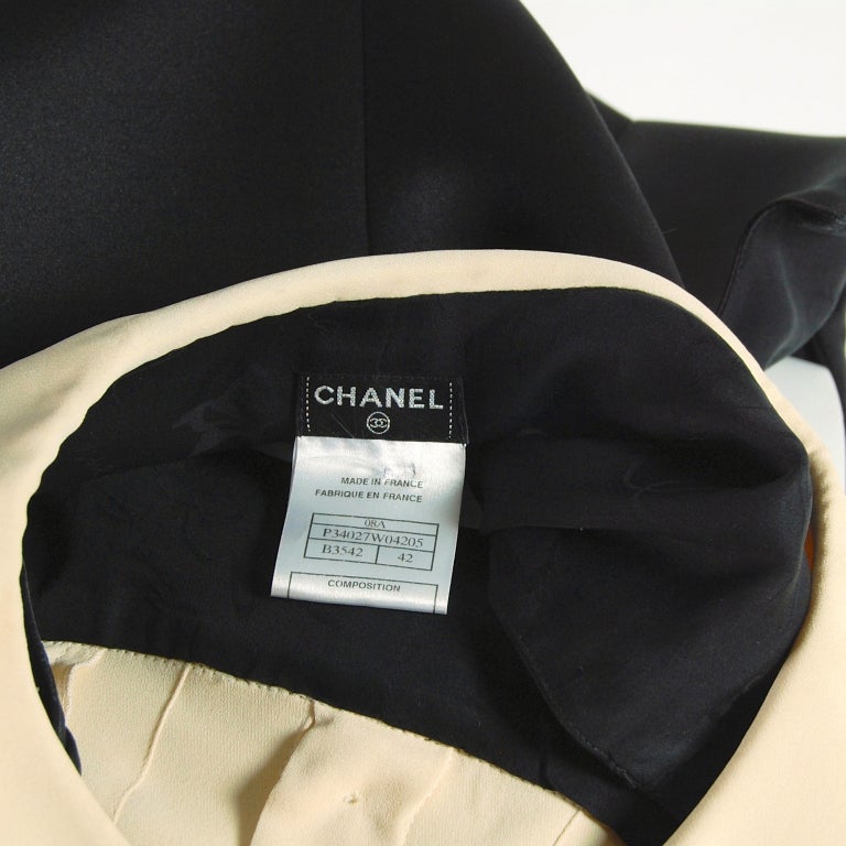 Chanel Satin Dress with Blouse Insert For Sale 3