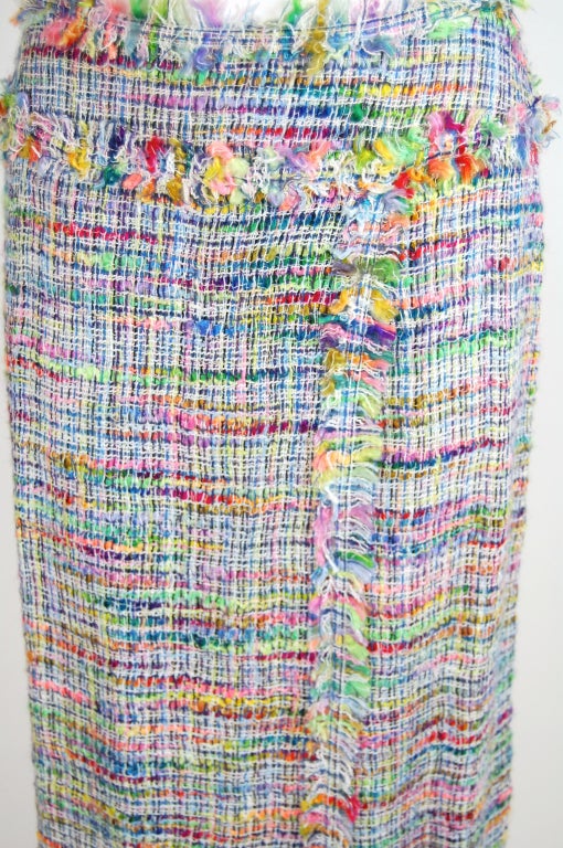 1990's Chanel Rainbow Weave Skirt 2