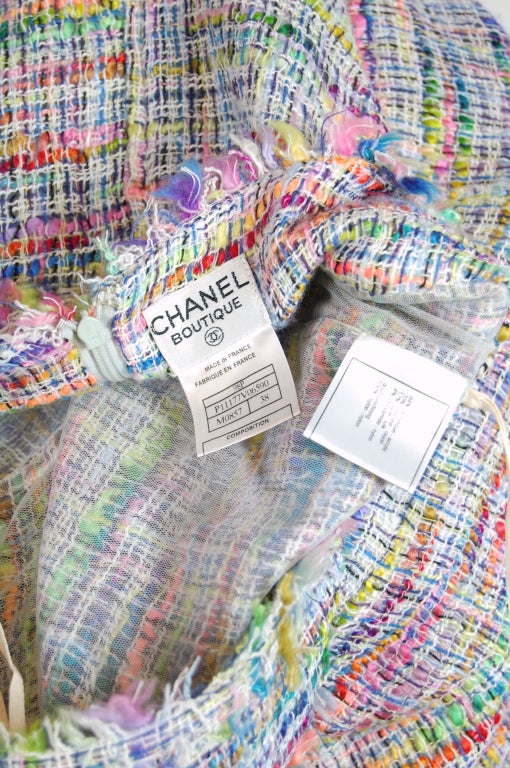 1990's Chanel Rainbow Weave Skirt 3