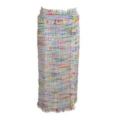 1990's Chanel Rainbow Weave Skirt