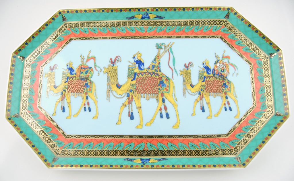 Versace Rosenthal Le Voyage de Marco Polo Octagon Platter For Sale at