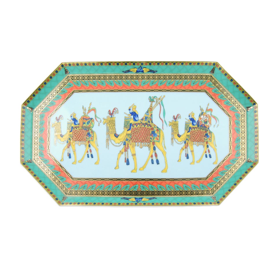 Versace Rosenthal Le Voyage de Marco Polo Octagon Platter For Sale