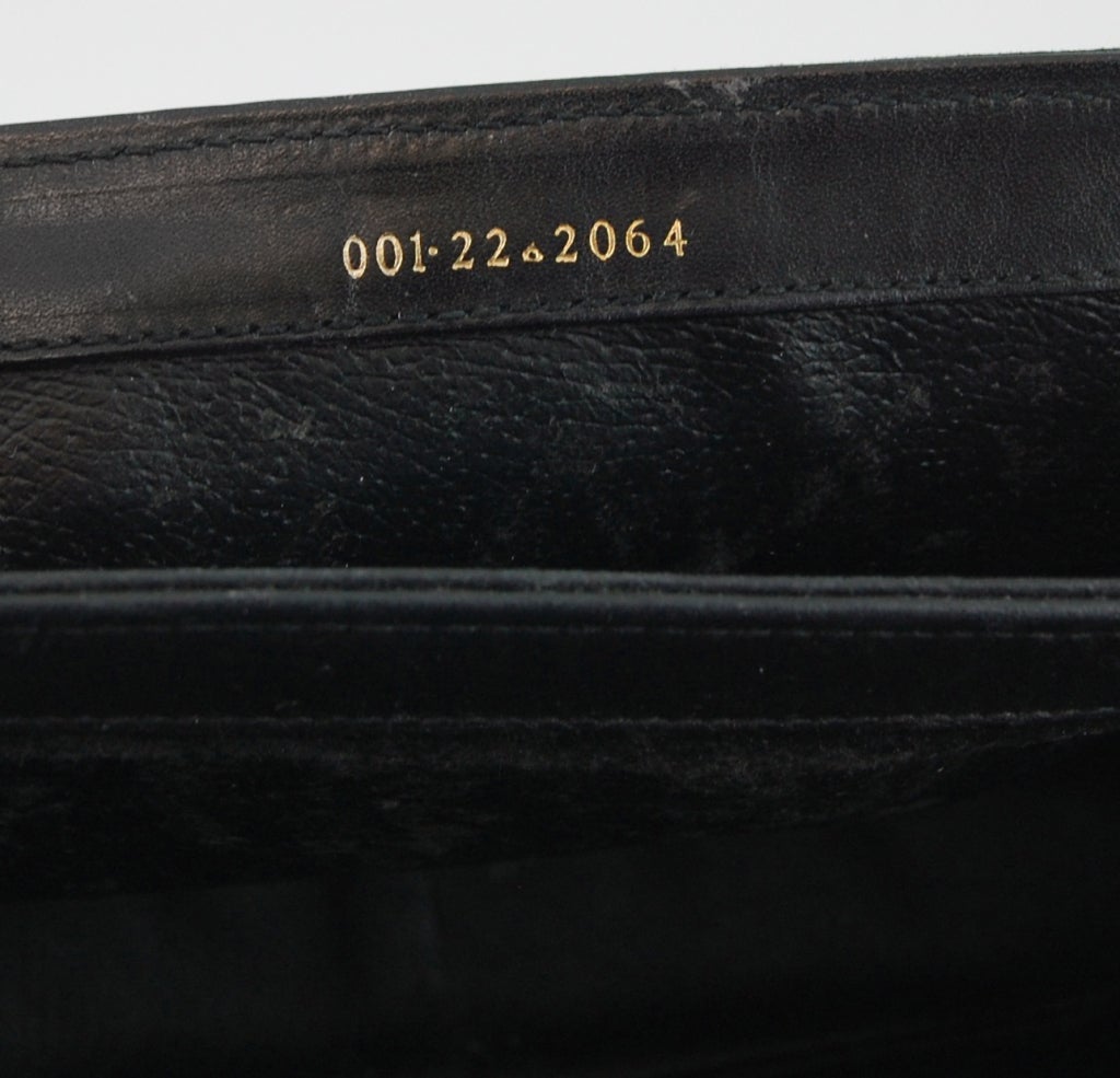 1980's Gucci Monogram Canvas Flap Bag For Sale 7